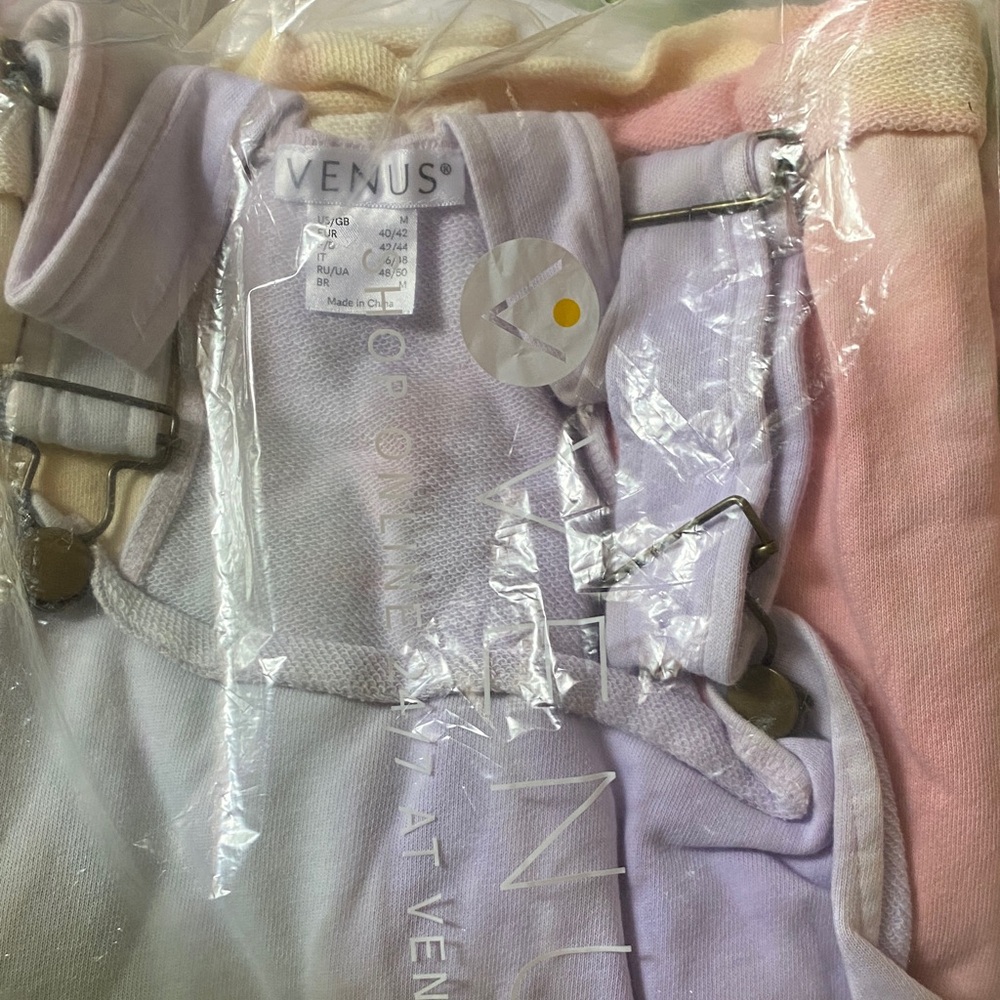 VENUS Soft Pink and Lavender Overalls
